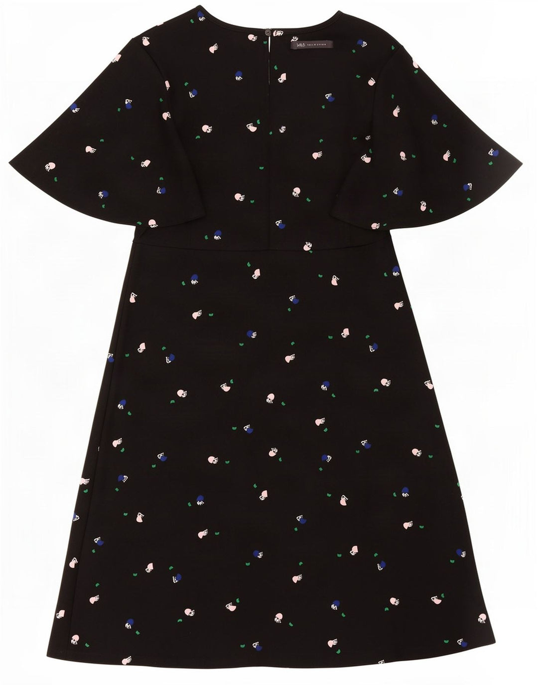 Marks & Spencer Γυναικείο Abstract Pattern φόρεμα A-Line UK 10 Small Black