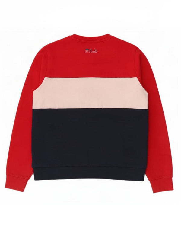 Fila Γυναικεία γραφική φούτερ Jumper UK 10 Small Navy Blue Colourblock