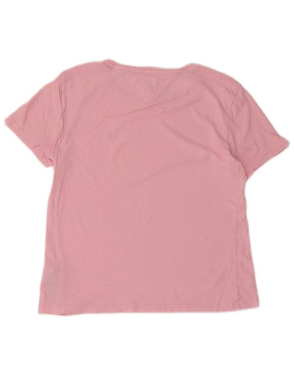 Tommy Hilfiger Γυναικείο T-Shirt Top UK 10 Small Pink Cotton