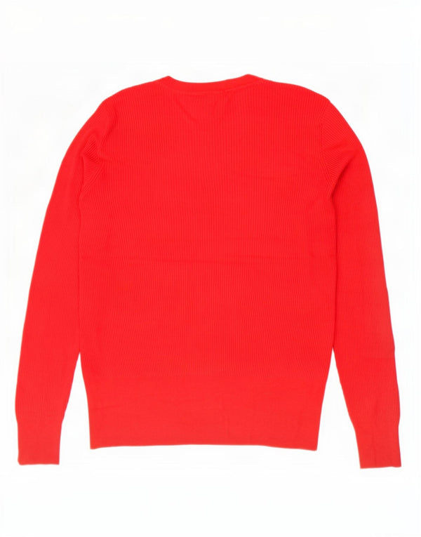 Marks & Spencer Γυναικείο πουλόβερ με λαιμόκοψη UK 20 2XL Red Viscose