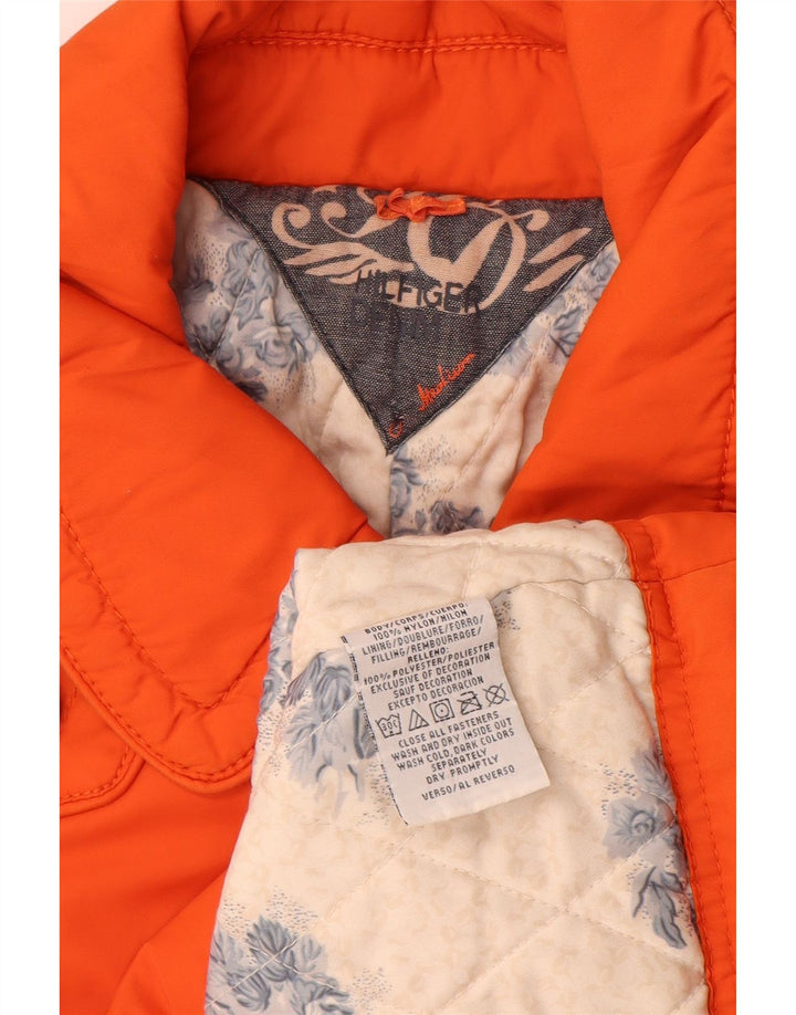 Tommy Hilfiger Γυναικείο παλτό μπιζελιού UK 14 Medium Orange Nylon