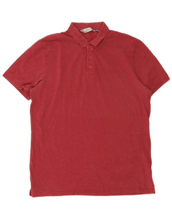 Mountain Warehouse Ανδρικό Πόλο Μπλουζάκι XL Βουργουνδί Βαμβακερό