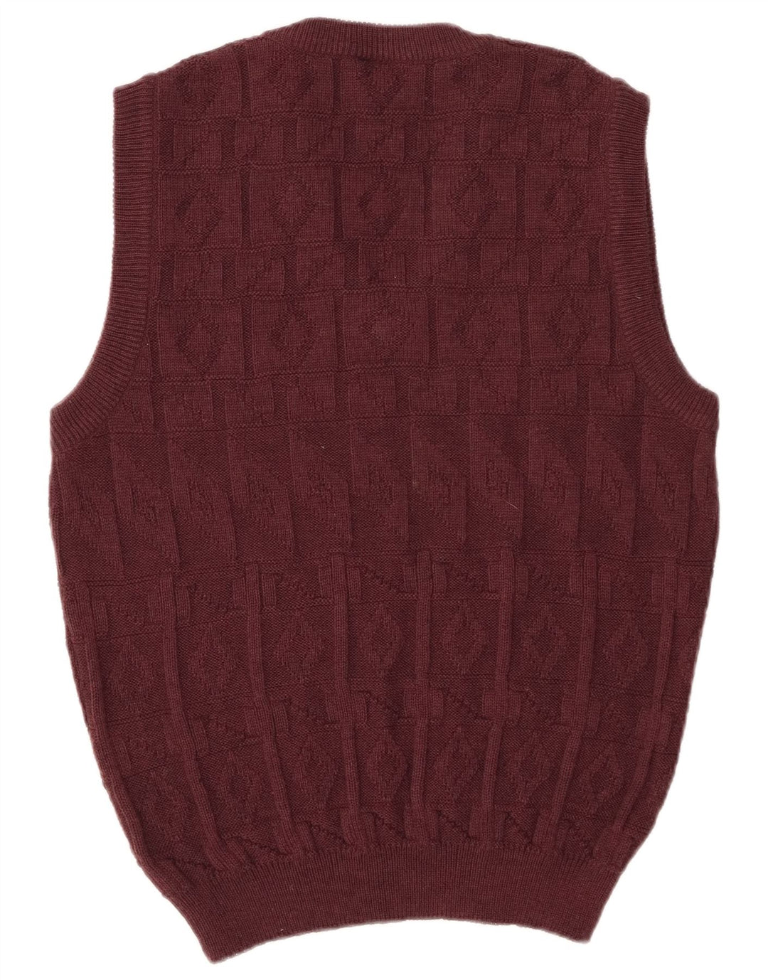 CANDA Ανδρικό γιλέκο Tank Top EU 48/50 Medium Burgundy Argyle/Diamond Acrylic