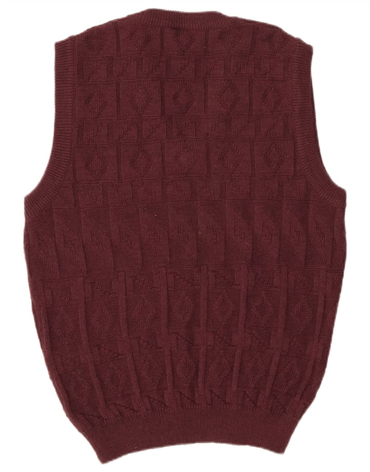 CANDA Ανδρικό γιλέκο Tank Top EU 48/50 Medium Burgundy Argyle/Diamond Acrylic
