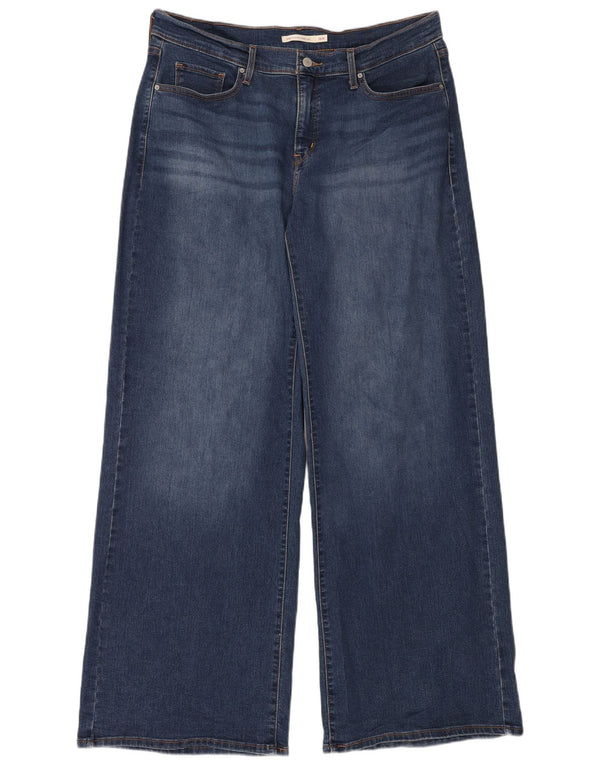 Levi's Womens 318 Shaping Wide Leg Jeans US 16 2XL W40 L34 Μπλε βαμβακερό
