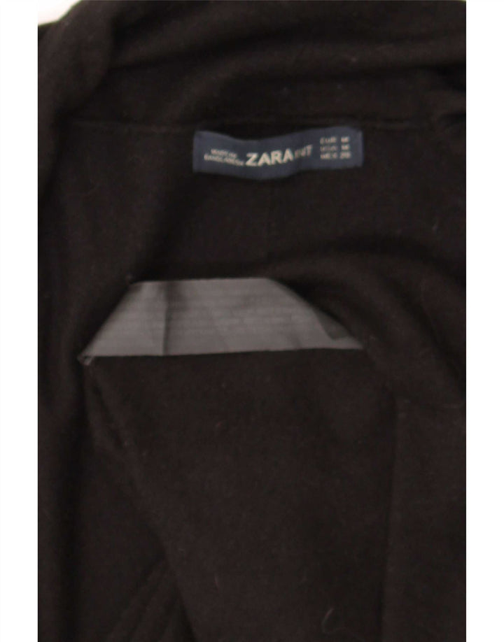 Zara Γυναικεία ανοιχτή ζακέτα UK 12 μεσαία μαύρη βισκόζη