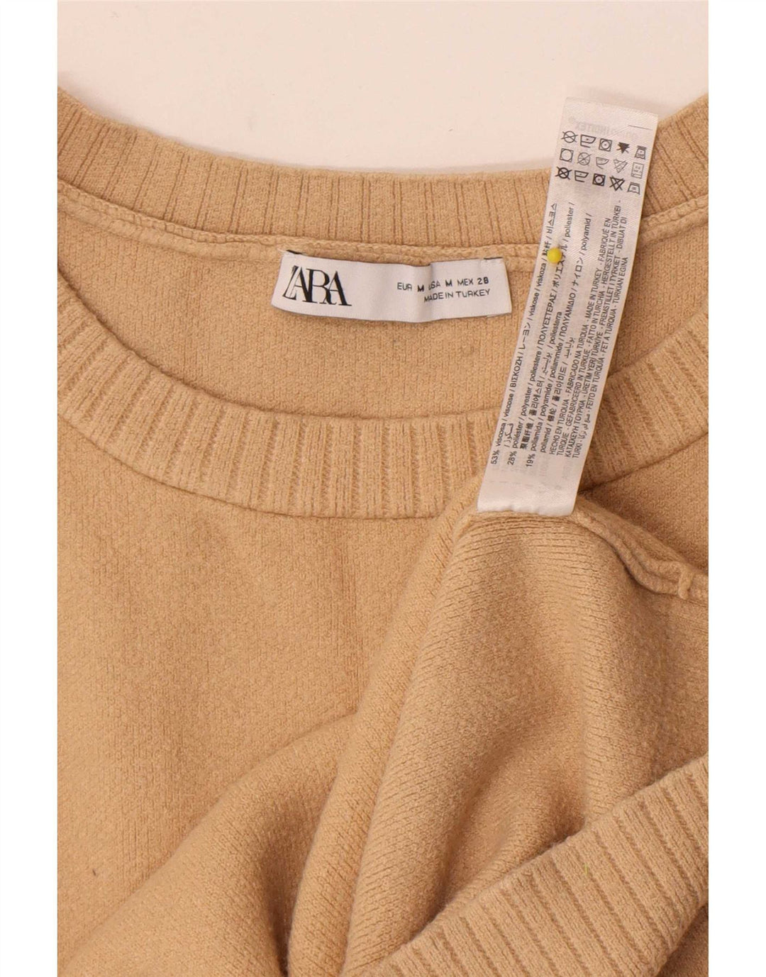 Zara Γυναικείο Γιλέκο Tank Top UK 14 Medium Beige Viscose