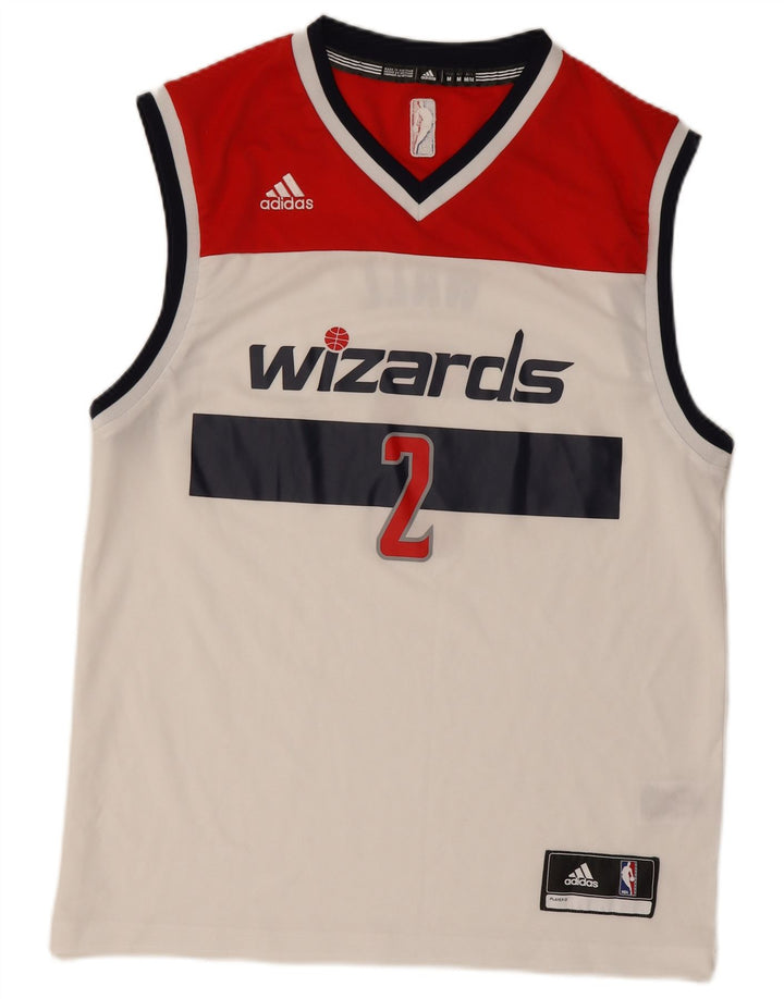 Ανδρικό γραφικό γιλέκο ADIDAS Wizards Top Medium White Colorblock Πολυεστέρας