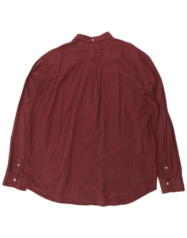 Ανδρικό πουκάμισο Gant Regular Fit Size 49/50 19 3/4 4XL Maroon Check Cotton