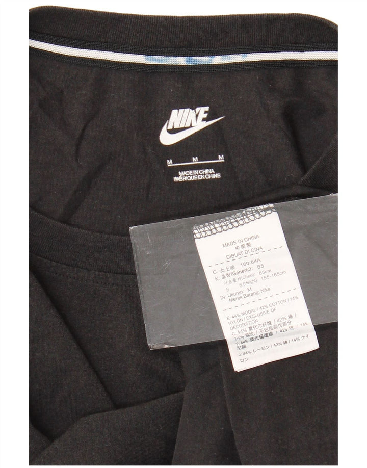 Γυναικείο γραφικό μπλουζάκι NIKE Top UK 12 Medium Black Modal