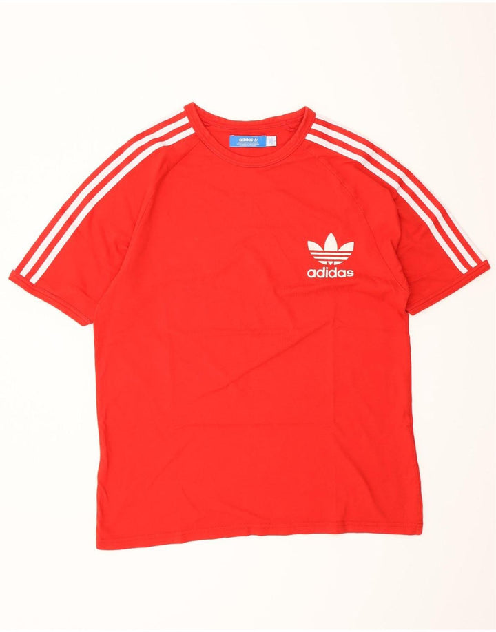 Ανδρικό T-Shirt Adidas Top μεγάλο κόκκινο βαμβακερό