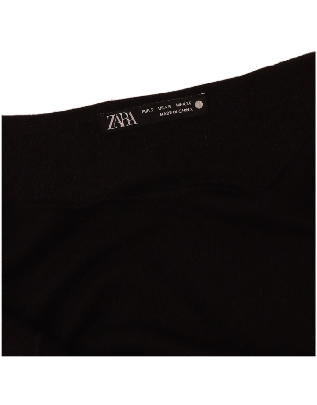 Zara Γυναικείο τοπ μακρυμάνικο UK 10 Small Black