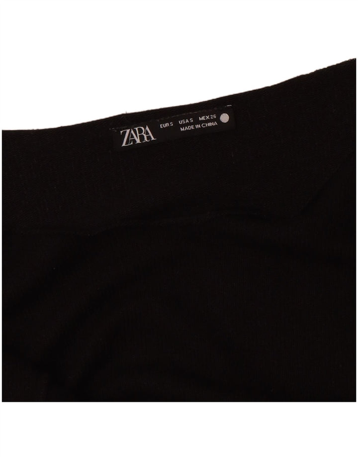 Zara Γυναικείο τοπ μακρυμάνικο UK 10 Small Black