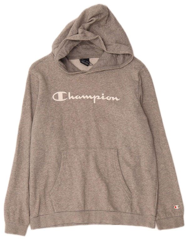 Champion Boys Graphic Hoodie Jumper 15-16 ετών 2XL βαμβακερό γκρι φλύκταινα