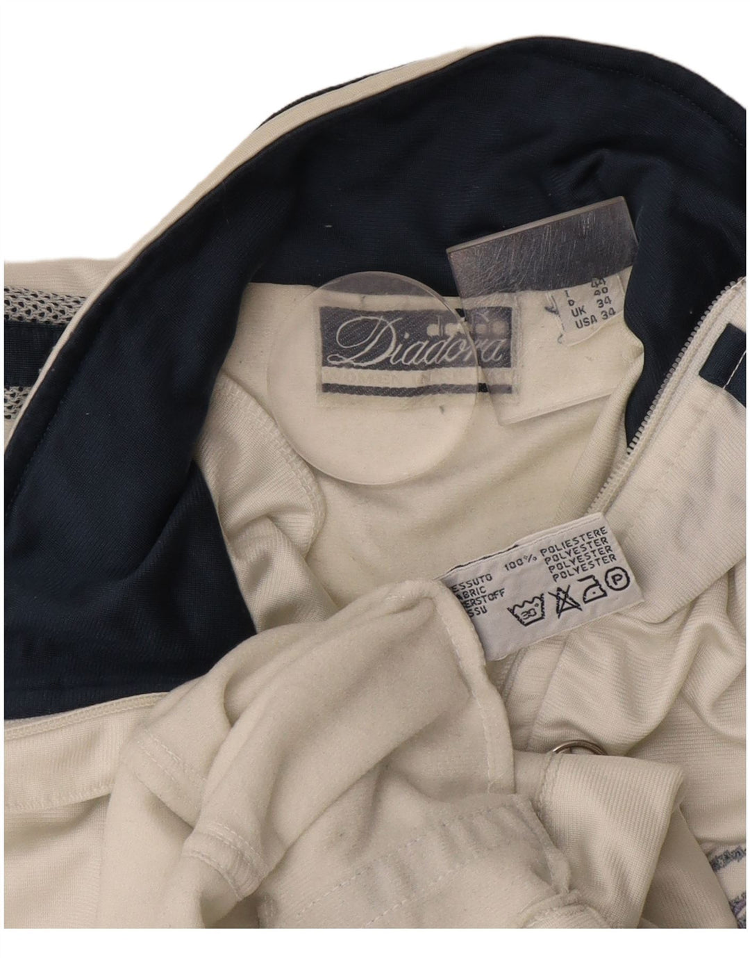 Ανδρική φόρμα Diadora Top Jacket UK 34 Small White Colourblock Polyester