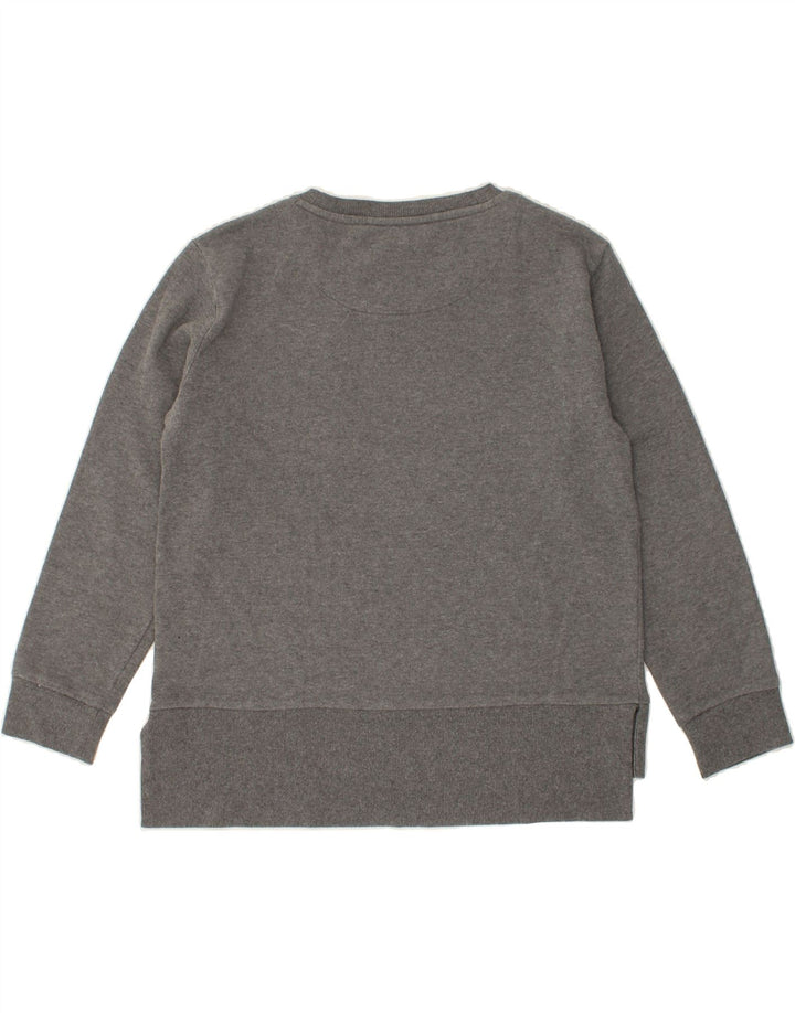 DKNY Womens Graphic Sweatshirt Jumper UK 14 Large Grey Cotton Vintage Dkny and Second-Hand Dkny from Messina Hembry 