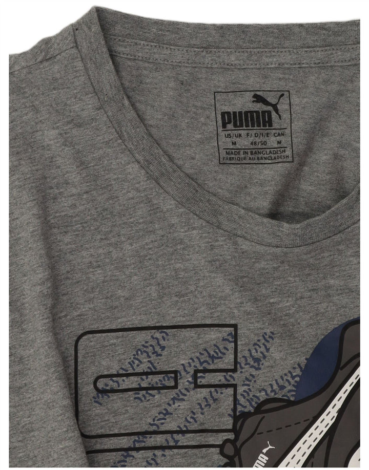 Ανδρικό γραφικό μπλουζάκι Puma Top Medium Grey Flecked