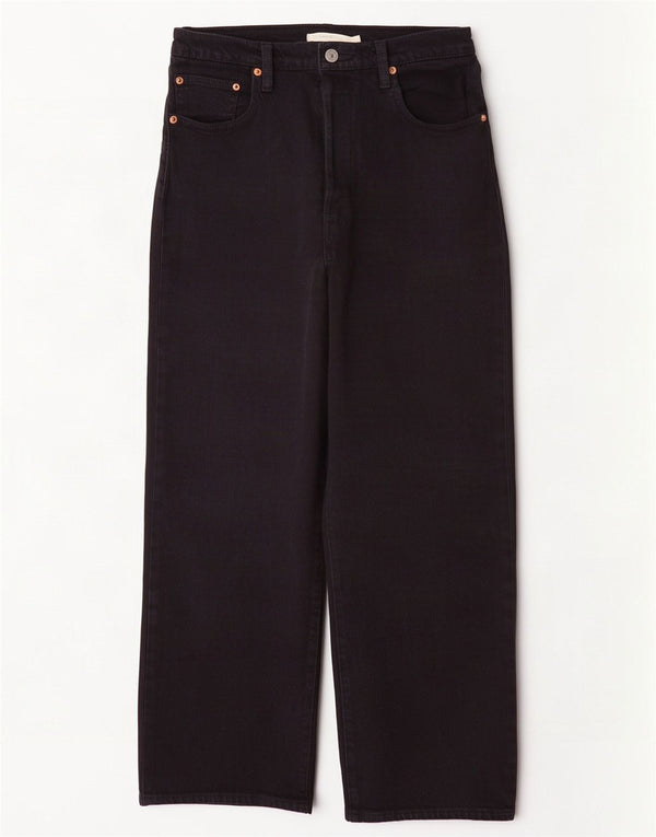Γυναικείο Levi's Ribcage Straight Jeans W29 L27 Μαύρο βαμβακερό