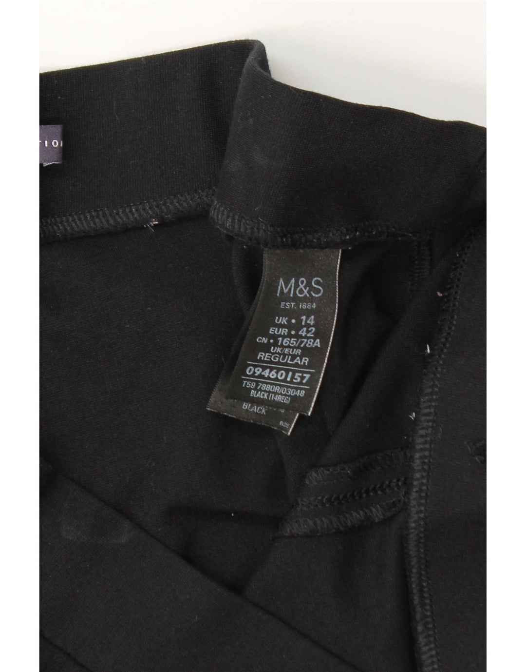 Marks & Spencer Γυναικεία Κολάν UK 14 Μεγάλη μαύρη βισκόζη