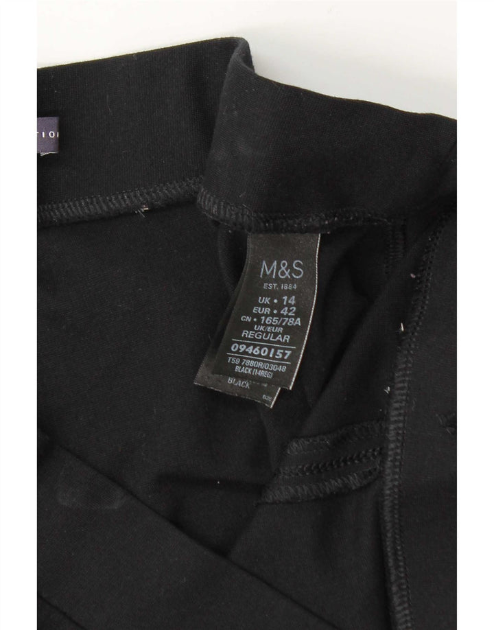 Marks & Spencer Γυναικεία Κολάν UK 14 Μεγάλη μαύρη βισκόζη