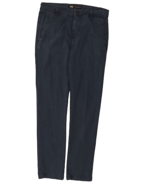 Zara Ανδρικό Slim Chino Παντελόνι EU 40 Medium W31 L30 Navy Blue