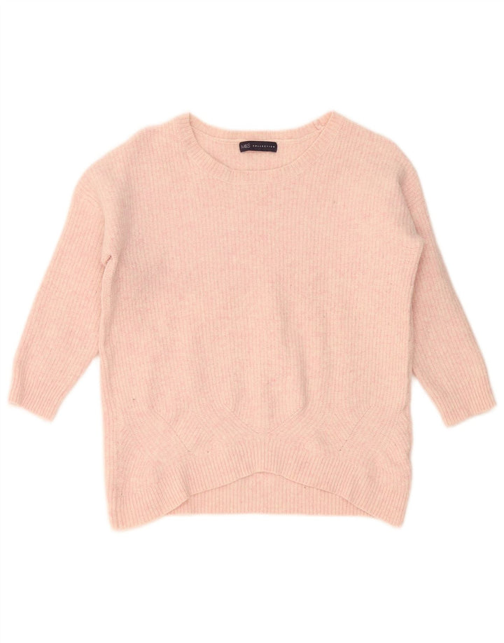 Marks & Spencer Γυναικείο πουλόβερ με λαιμόκαυστο UK 14 Medium Pink