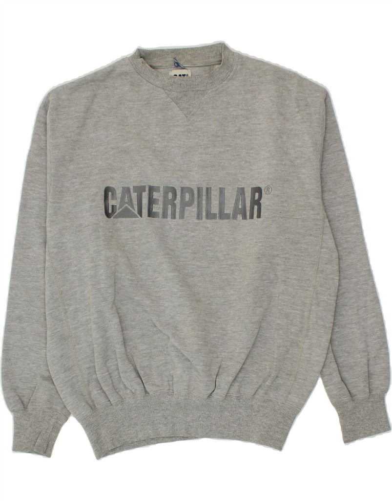 CATERPILLAR Mens Graphic Sweatshirt Jumper Medium Grey Cotton Vintage Caterpillar and Second-Hand Caterpillar from Messina Hembry 