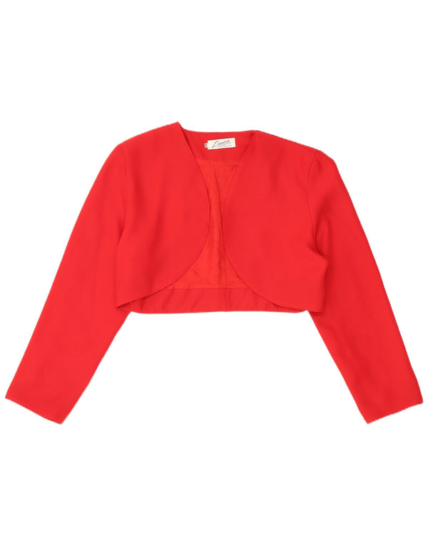 Vintage Γυναικείο Ανοιχτό Μπουφάν Bolero IT 42 Medium Red Polyester