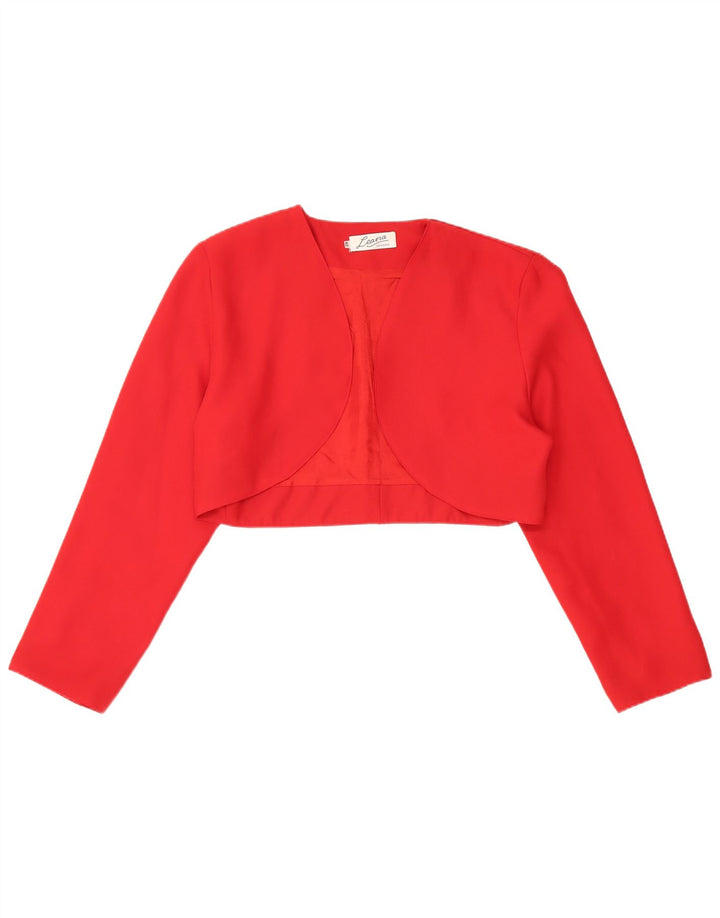 Vintage Γυναικείο Ανοιχτό Μπουφάν Bolero IT 42 Medium Red Polyester