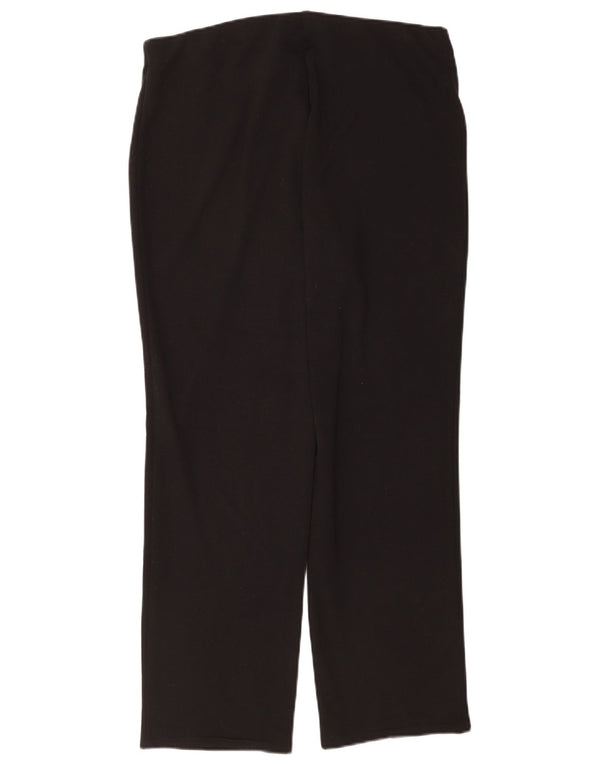 Marks & Spencer Γυναικείο ίσιο casual παντελόνι UK 14 μεγάλο W34 L28 μαύρο