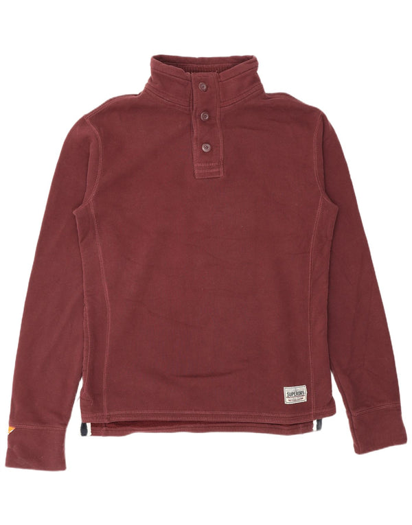 Ανδρικό φούτερ με γραφικό λαιμό SUPERDRY Jumper XL Βαμβακερό μπορντό