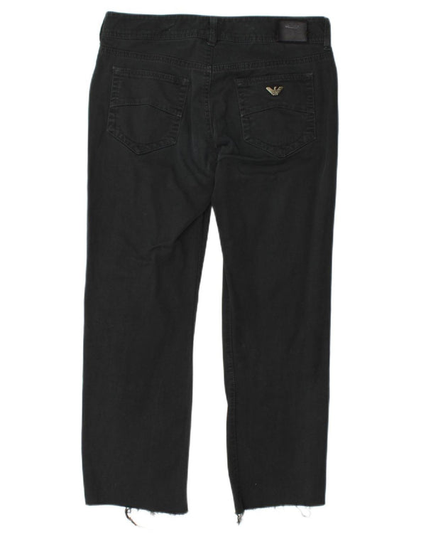 ARMANI Womens Cropped Jeans W28 L24 Black