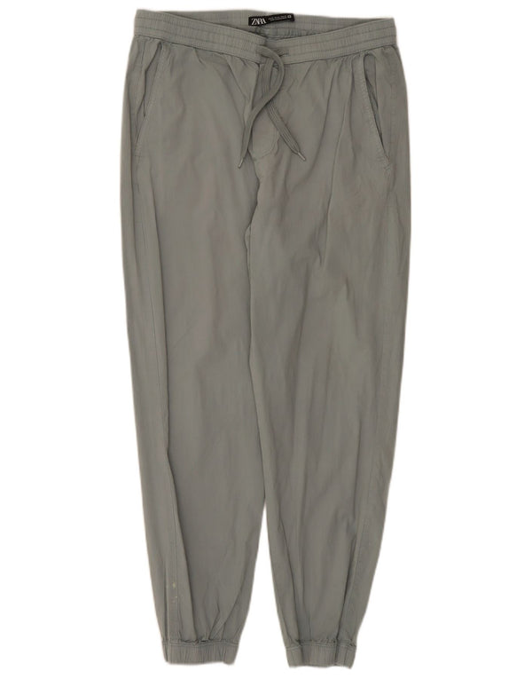 Zara Γυναικείο Παντελόνι Τζόγκερ Ψηλόμεσο UK 14 Medium W31 L26 Γκρι βαμβακερό