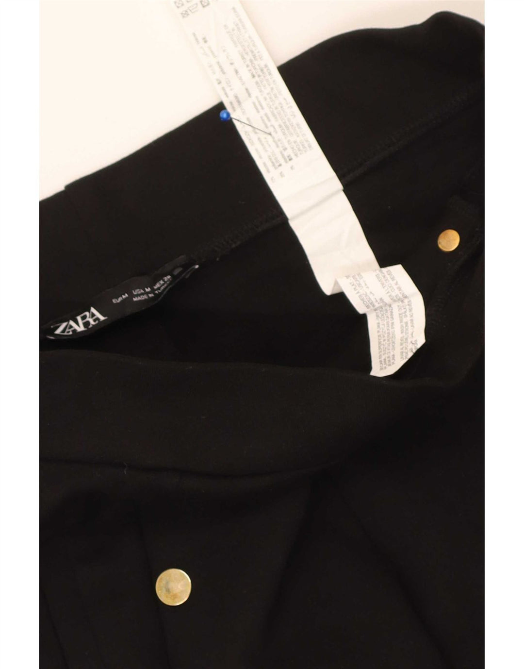 Zara Γυναικείο Slim Cropped Παντελόνι Medium W28 L25 Black Viscose