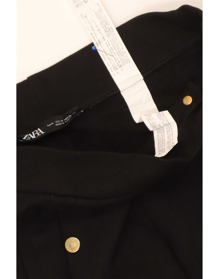 Zara Γυναικείο Slim Cropped Παντελόνι Medium W28 L25 Black Viscose