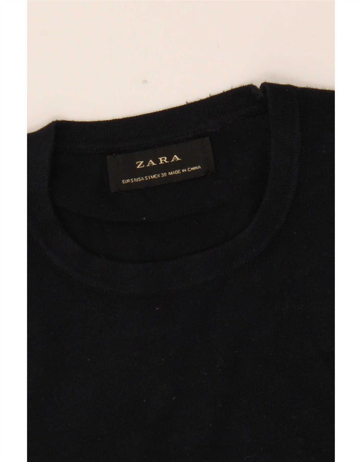 Ανδρικό πουλόβερ Zara Crew Neck Jumper Small Navy Blue