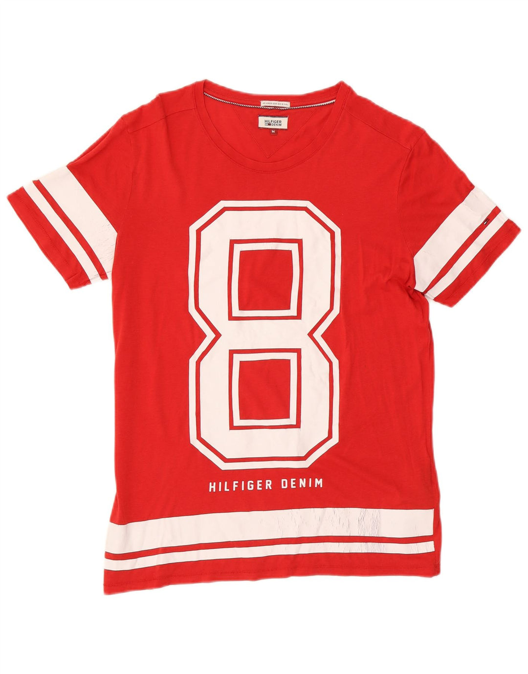 Ανδρικό γραφικό T-Shirt Tommy Hilfiger Top Μεσαίο κόκκινο βαμβακερό