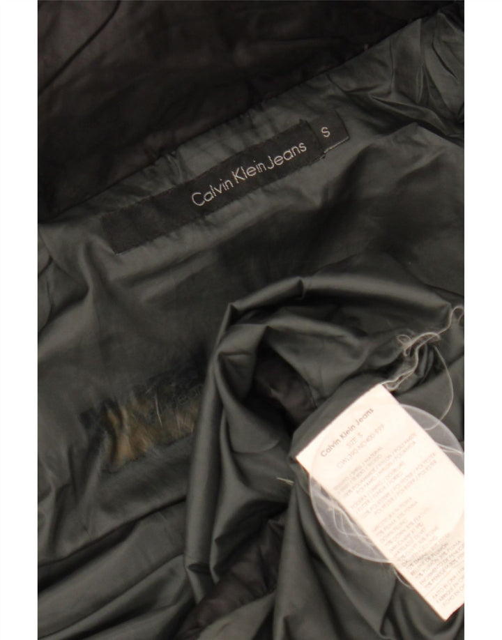 Calvin Klein Γυναικείο παλτό με κουκούλα UK 10 Small Black Polyamide