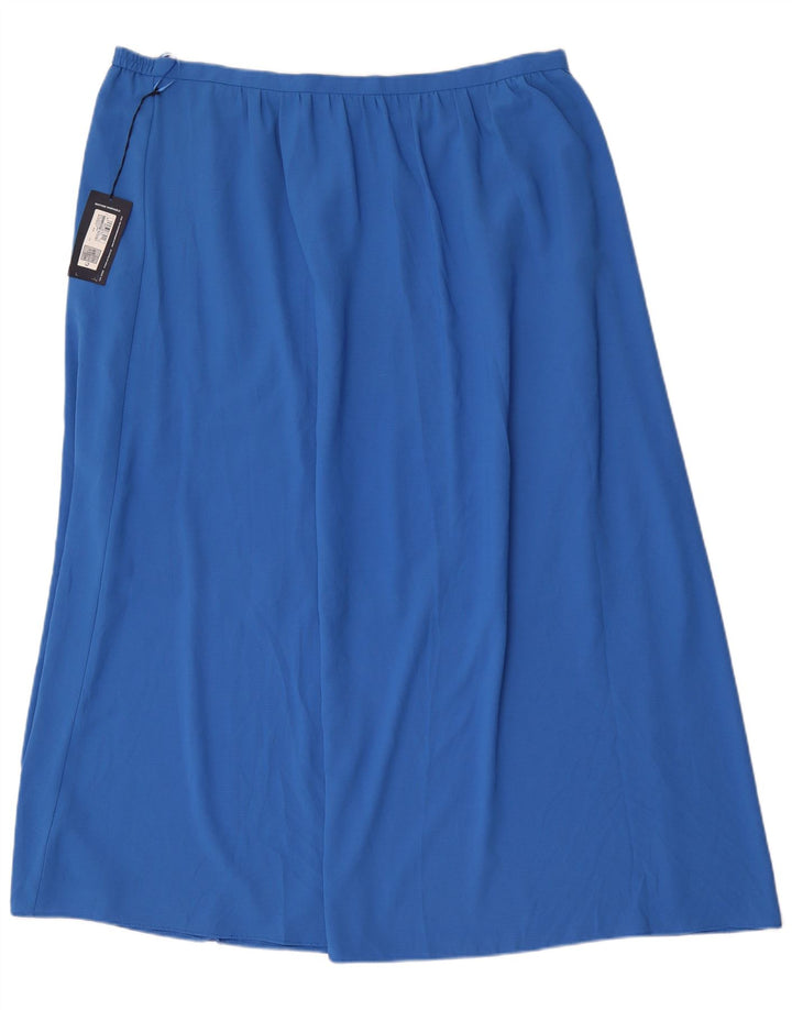 Marks & Spencer Γυναικεία φούστα σε γραμμή Α UK 20 2XL W40 Μπλε πολυεστέρας