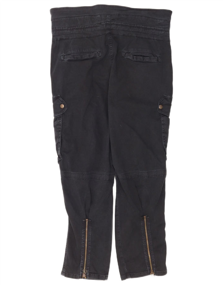 Zara Γυναικείο Παντελόνι Cargo Cropped Medium W28 L25 Navy Blue Cotton