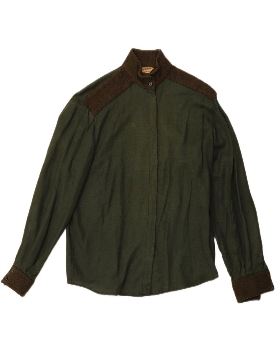 PANCALDI & B Γυναικεία Μπλούζα Στρατιωτική Μπλούζα UK 14 Μεσαία Πράσινη Χρώμα