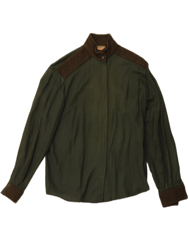 PANCALDI & B Γυναικεία Μπλούζα Στρατιωτική Μπλούζα UK 14 Μεσαία Πράσινη Χρώμα