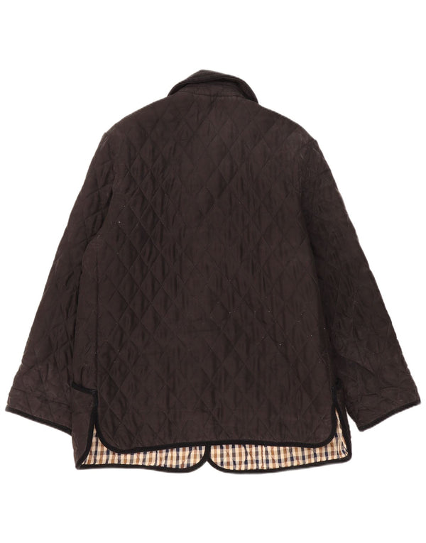 Γυναικείο καπιτονέ μπουφάν Aquascutum UK 18 XL Μαύρο Μεταξωτό