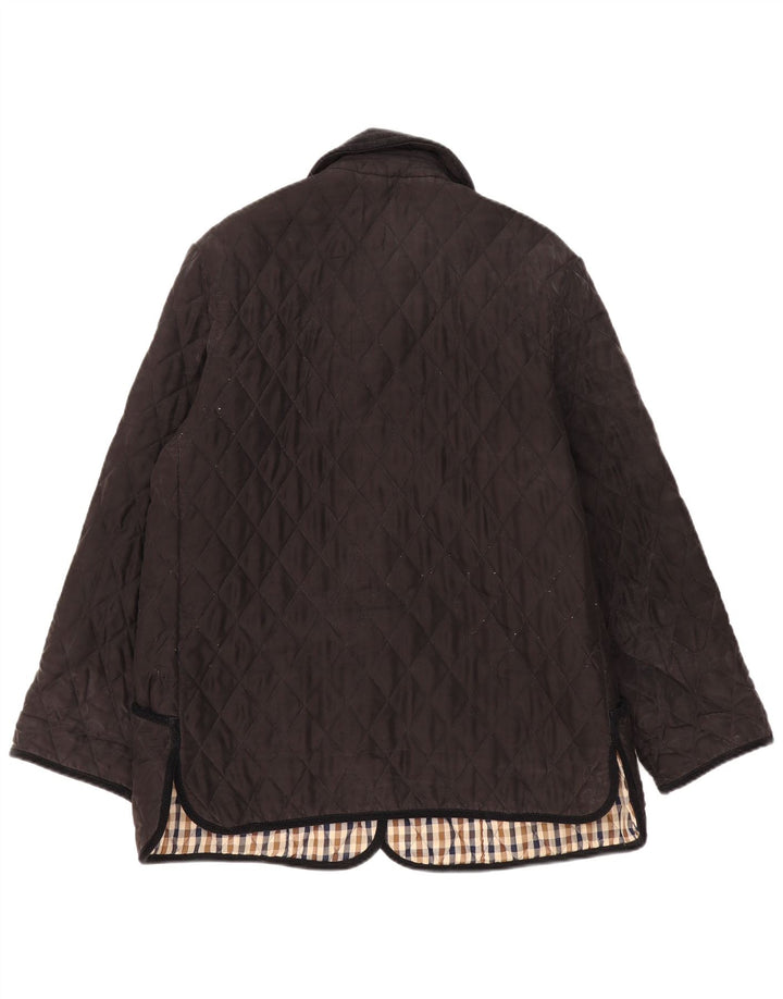 Γυναικείο καπιτονέ μπουφάν Aquascutum UK 18 XL Μαύρο Μεταξωτό