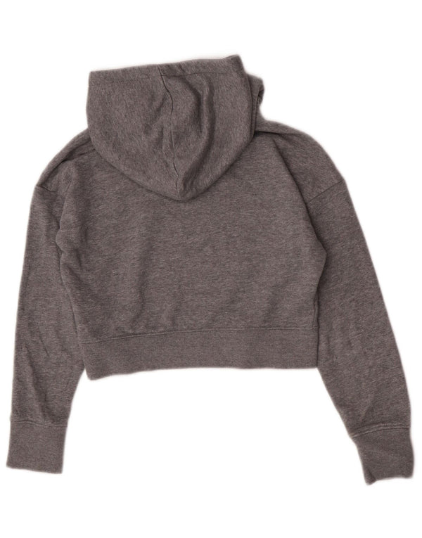 Nike Girls Crop Graphic Standard Fit Jumper 10-11 Years Medium Grey