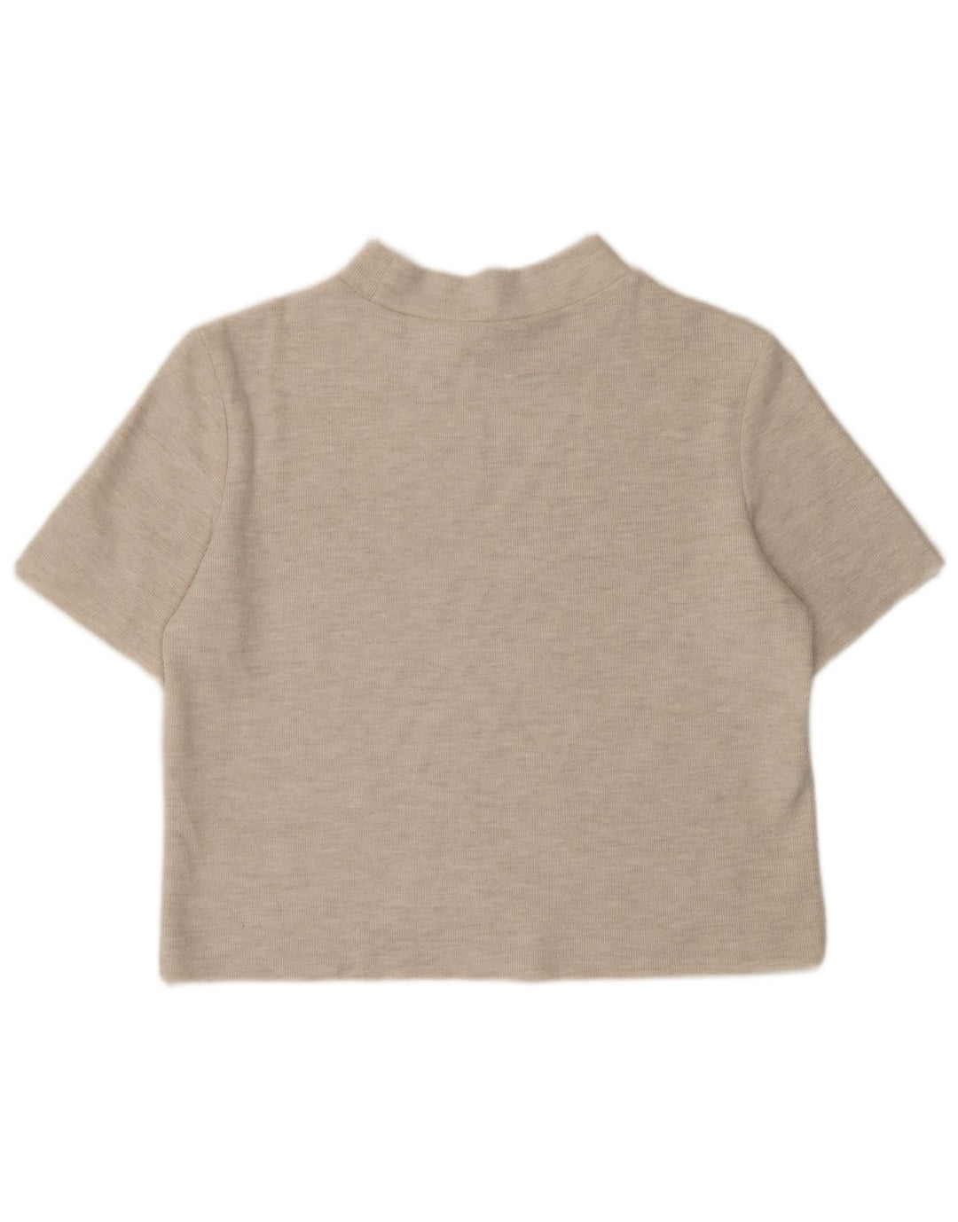 Zara Γυναικείο T-Shirt Top UK 14 Medium Beige Flecked
