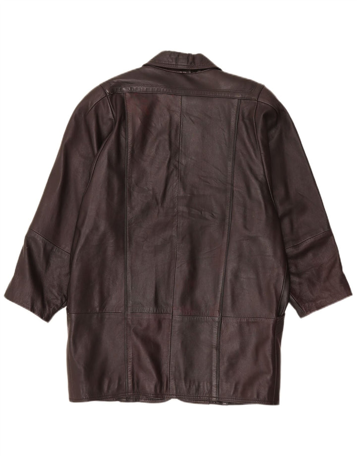 Vintage Γυναικείο Oversized Δερμάτινο Παλτό EU 38 Μεσαίο Καφέ