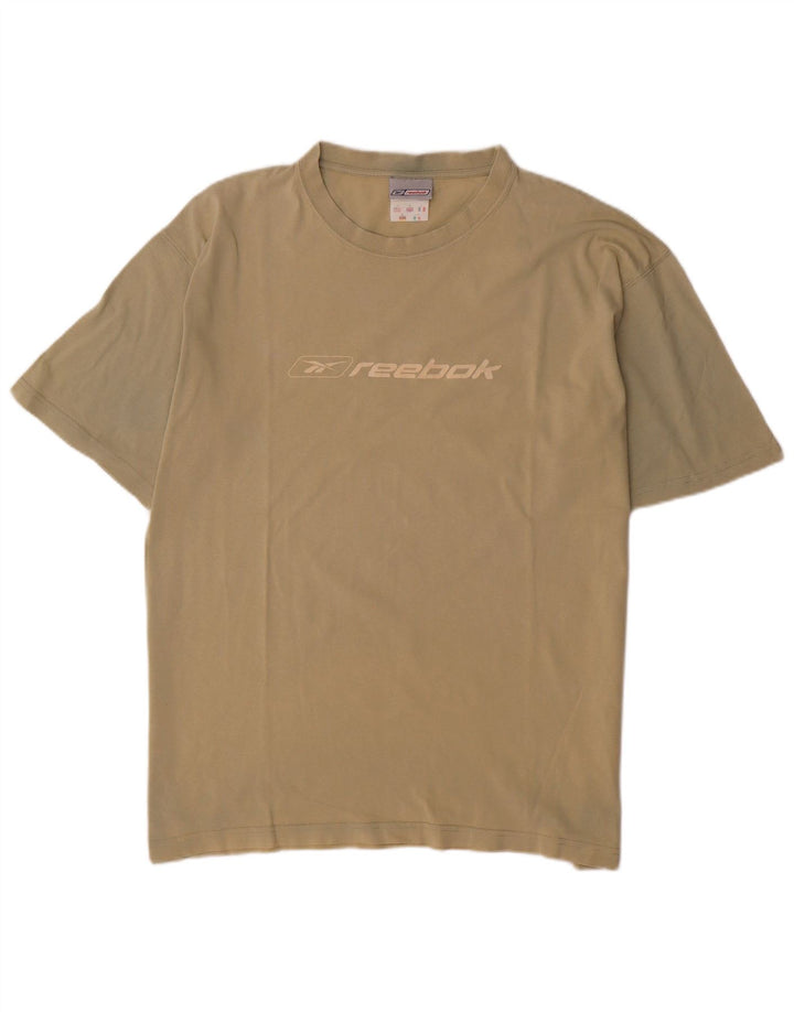 Ανδρικό γραφικό T-Shirt REEBOK Top Medium Khaki Cotton