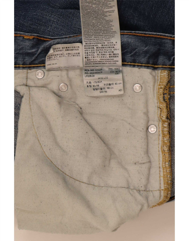 Levi's Mens 514 Straight Jeans W32 L32 Blue Cotton
