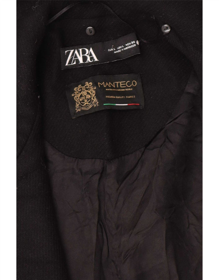 Zara Γυναικείο Παλτό UK 16 Large Μαύρο